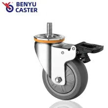 Screw Brake Casters for Indoor Floor Mute Castor